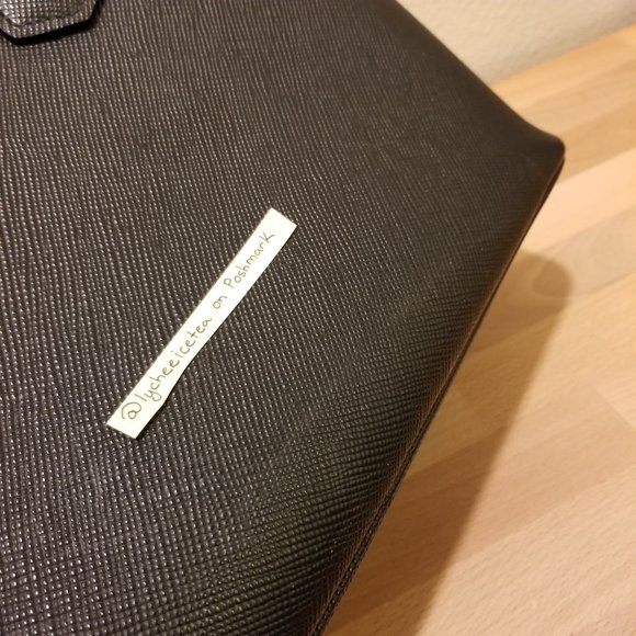 Prada Saffiano Small Double Cuir (Black/Pink) - Picture 12 of 16